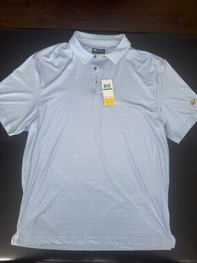 Men's Light Blue Short-Sleeve Performance Polo